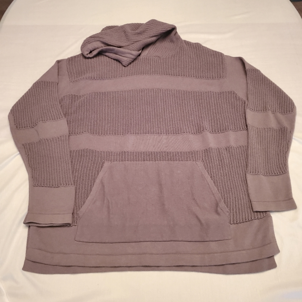 Your Neighbors Light Weight Knit Hoodie Men's Medium Grey